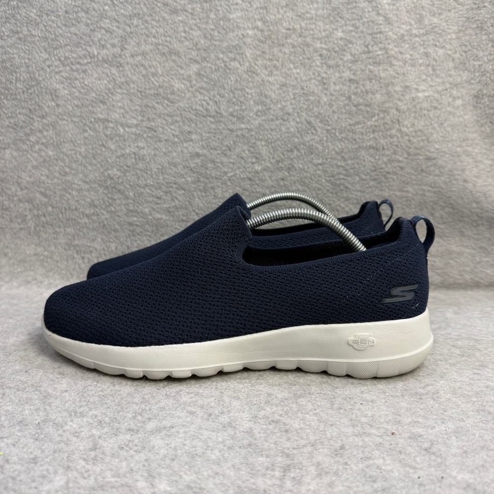 Skechers Womens Shoes Size 8.5  Go Walk Navy Blue White Slip On Comfort Sneakers
